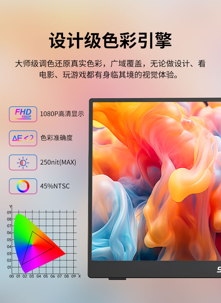 十点触控 一线连接 MF156LR-便携显示器-雕塑家便携显示器-Sculptor-官方网站
